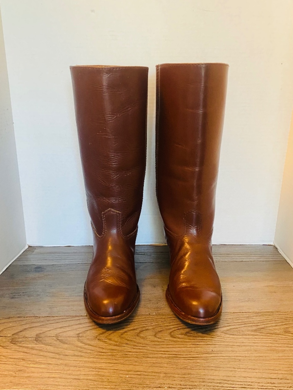 Torcivia Argentina Handmade Womens Leather Knee High Pull On Riding Boots